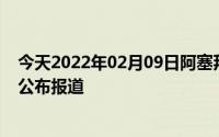 今天2022年02月09日阿塞拜疆疫情最新消息数据情况统计公布报道