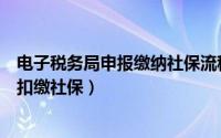 电子税务局申报缴纳社保流程（新版电子税务局如何申报及扣缴社保）