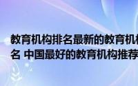 教育机构排名最新的教育机构排行榜（中国十大教育机构排名 中国最好的教育机构推荐）