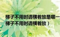 梯子不用时请横着放是哪一年的高考作文（高考作文范文：梯子不用时请横着放）