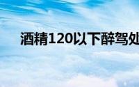 酒精120以下醉驾处罚标准（酒精120）