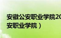 安徽公安职业学院2021录取分数线（安徽公安职业学院）