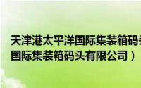 天津港太平洋国际集装箱码头有限公司官网（天津港太平洋国际集装箱码头有限公司）