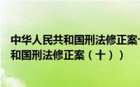 中华人民共和国刑法修正案十一什么时候实施（中华人民共和国刑法修正案（十））