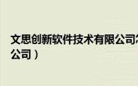 文思创新软件技术有限公司怎么样（文思创新软件技术有限公司）