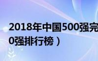 2018年中国500强完整榜单（2018年中国500强排行榜）