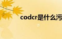 codcr是什么污染物（CODcr）