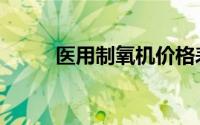 医用制氧机价格表（医用制氧机）