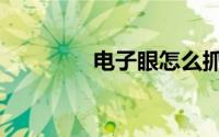 电子眼怎么抓拍（电子眼）