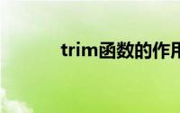 trim函数的作用（TRIM函数）