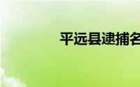 平远县逮捕名单（平远县）