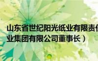 山东省世纪阳光纸业有限责任公司（王东兴 山东世纪阳光纸业集团有限公司董事长）