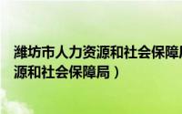 潍坊市人力资源和社会保障局网上服务大厅（潍坊市人力资源和社会保障局）