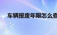 车辆报废年限怎么查询（车辆报废年限）