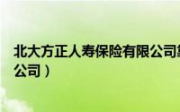 北大方正人寿保险有限公司靠谱吗（北大方正人寿保险有限公司）