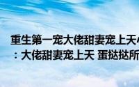 重生第一宠大佬甜妻宠上天小说全文哈罗小说（重生第一宠：大佬甜妻宠上天 蛋挞挞所著小说）