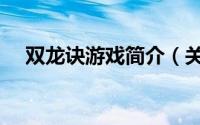 双龙诀游戏简介（关于双龙诀详细介绍）