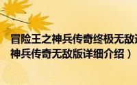 冒险王之神兵传奇终极无敌速升版下载简介（关于冒险王之神兵传奇无敌版详细介绍）