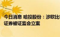 今日消息 哈投股份：涉欧比特重组虚假记载等，子公司江海证券被证监会立案