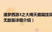 造梦西游3之大闹天庭篇挂简介（关于造梦西游3大闹天庭篇无敌版详细介绍）