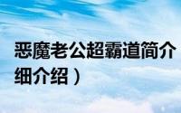 恶魔老公超霸道简介（关于亲亲恶魔坏老公详细介绍）