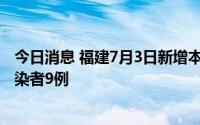 今日消息 福建7月3日新增本土确诊病例1例、本土无症状感染者9例