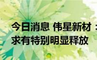 今日消息 伟星新材：上海区域还未感受到需求有特别明显释放