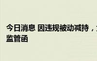 今日消息 因违规被动减持，大港股份时任董事王刚收深交所监管函