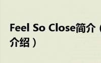 Feel So Close简介（关于feel so close详细介绍）