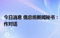 今日消息 俄总统新闻秘书：日方态度无助于日俄间的能源合作对话