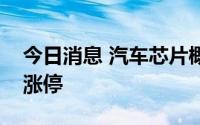 今日消息 汽车芯片概念震荡攀升，南方精工涨停