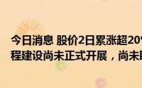 今日消息 股价2日累涨超20%，东方集团：海水提钾项目工程建设尚未正式开展，尚未取得相关技术专利权