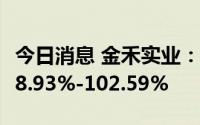 今日消息 金禾实业：上半年净利润同比预增88.93%-102.59%