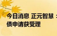 今日消息 正元智慧：向不特定对象发行可转债申请获受理