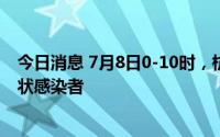 今日消息 7月8日0-10时，杭州新增1例确诊病例、1例无症状感染者