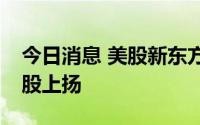 今日消息 美股新东方涨10%，引领中概教育股上扬