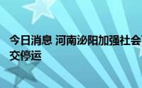 今日消息 河南泌阳加强社会面管控：居民非必要不外出，公交停运