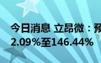 今日消息 立昂微：预计上半年净利同比增132.09%至146.44%