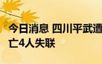 今日消息 四川平武遭遇暴雨突袭，造成2人死亡4人失联