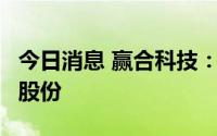 今日消息 赢合科技：拟1亿元-2亿元回购公司股份