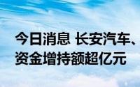 今日消息 长安汽车、隆基绿能等20股获北向资金增持额超亿元