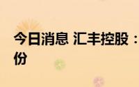 今日消息 汇丰控股：合计回购306.46万股股份