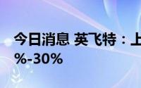 今日消息 英飞特：上半年净利润同比预降10%-30%