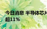 今日消息 半导体芯片股持续走低，卓胜微跌超11%