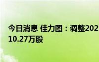 今日消息 佳力图：调整2021年非公开发行股票为不超过9110.27万股