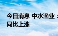 今日消息 中水渔业：公司二季度金枪鱼价格同比上涨