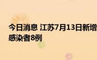 今日消息 江苏7月13日新增本土确诊病例2例、本土无症状感染者8例