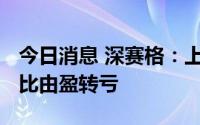 今日消息 深赛格：上半年预亏2200万元，同比由盈转亏