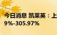 今日消息 凯莱英：上半年净利同比预增282.99%-305.97%