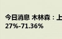 今日消息 木林森：上半年净利润同比预降68.27%-71.36%